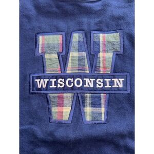 Vtg 90s Wisconsin Sweatshirt Women's XLarge Embroidered Badger UW Madison WI